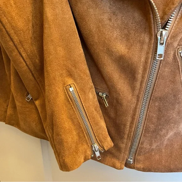 Lulu's Camel Faux Suede 'Suede With Love' Moto Jacket size XL - Picture 6 of 16